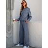 imageANRABESS Women 2 Piece Set Long Sleeve Sweatsuit Sweatpants Tracksuit Sweat Casual Matching 2024 Travel Fall Trendy OutfitsDeep Gray