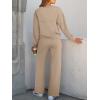 imageANRABESS Women 2 Piece Set Long Sleeve Sweatsuit Sweatpants Tracksuit Sweat Casual Matching 2024 Travel Fall Trendy OutfitsKhaki
