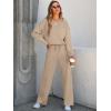 imageANRABESS Women 2 Piece Set Long Sleeve Sweatsuit Sweatpants Tracksuit Sweat Casual Matching 2024 Travel Fall Trendy OutfitsKhaki