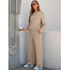 imageANRABESS Women 2 Piece Set Long Sleeve Sweatsuit Sweatpants Tracksuit Sweat Casual Matching 2024 Travel Fall Trendy OutfitsKhaki