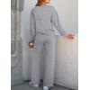 imageANRABESS Women 2 Piece Set Long Sleeve Sweatsuit Sweatpants Tracksuit Sweat Casual Matching 2024 Travel Fall Trendy OutfitsLight Grey