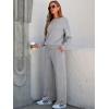 imageANRABESS Women 2 Piece Set Long Sleeve Sweatsuit Sweatpants Tracksuit Sweat Casual Matching 2024 Travel Fall Trendy OutfitsLight Grey