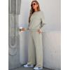 imageANRABESS Women 2 Piece Set Long Sleeve Sweatsuit Sweatpants Tracksuit Sweat Casual Matching 2024 Travel Fall Trendy OutfitsLight Khaki