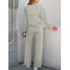 imageANRABESS Women 2 Piece Set Long Sleeve Sweatsuit Sweatpants Tracksuit Sweat Casual Matching 2024 Travel Fall Trendy OutfitsLight Khaki