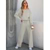 imageANRABESS Women 2 Piece Set Long Sleeve Sweatsuit Sweatpants Tracksuit Sweat Casual Matching 2024 Travel Fall Trendy OutfitsLight Khaki