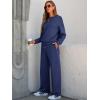 imageANRABESS Women 2 Piece Set Long Sleeve Sweatsuit Sweatpants Tracksuit Sweat Casual Matching 2024 Travel Fall Trendy OutfitsNavy Blue