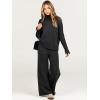 imageANRABESS Womens 2 Piece Outfit Sweater Lounge Sets Long Sleeve Knit Pullover Wide Leg Pant Tracksuit Loungewear 2024 FashionBlack
