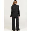 imageANRABESS Womens 2 Piece Outfit Sweater Lounge Sets Long Sleeve Knit Pullover Wide Leg Pant Tracksuit Loungewear 2024 FashionBlack
