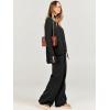 imageANRABESS Womens 2 Piece Outfit Sweater Lounge Sets Long Sleeve Knit Pullover Wide Leg Pant Tracksuit Loungewear 2024 FashionBlack