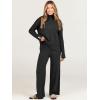 imageANRABESS Womens 2 Piece Outfit Sweater Lounge Sets Long Sleeve Knit Pullover Wide Leg Pant Tracksuit Loungewear 2024 FashionBlack
