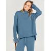 imageANRABESS Womens 2 Piece Outfit Sweater Lounge Sets Long Sleeve Knit Pullover Wide Leg Pant Tracksuit Loungewear 2024 FashionBlue