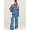 imageANRABESS Womens 2 Piece Outfit Sweater Lounge Sets Long Sleeve Knit Pullover Wide Leg Pant Tracksuit Loungewear 2024 FashionBlue