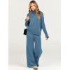 imageANRABESS Womens 2 Piece Outfit Sweater Lounge Sets Long Sleeve Knit Pullover Wide Leg Pant Tracksuit Loungewear 2024 FashionBlue