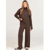 imageANRABESS Womens 2 Piece Outfit Sweater Lounge Sets Long Sleeve Knit Pullover Wide Leg Pant Tracksuit Loungewear 2024 FashionBrown