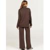 imageANRABESS Womens 2 Piece Outfit Sweater Lounge Sets Long Sleeve Knit Pullover Wide Leg Pant Tracksuit Loungewear 2024 FashionBrown