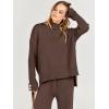 imageANRABESS Womens 2 Piece Outfit Sweater Lounge Sets Long Sleeve Knit Pullover Wide Leg Pant Tracksuit Loungewear 2024 FashionBrown
