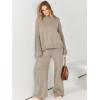 imageANRABESS Womens 2 Piece Outfit Sweater Lounge Sets Long Sleeve Knit Pullover Wide Leg Pant Tracksuit Loungewear 2024 FashionCamel