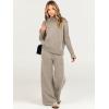 imageANRABESS Womens 2 Piece Outfit Sweater Lounge Sets Long Sleeve Knit Pullover Wide Leg Pant Tracksuit Loungewear 2024 FashionCamel