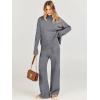 imageANRABESS Womens 2 Piece Outfit Sweater Lounge Sets Long Sleeve Knit Pullover Wide Leg Pant Tracksuit Loungewear 2024 FashionDark Grey