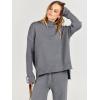 imageANRABESS Womens 2 Piece Outfit Sweater Lounge Sets Long Sleeve Knit Pullover Wide Leg Pant Tracksuit Loungewear 2024 FashionDark Grey