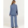 imageANRABESS Womens 2 Piece Outfit Sweater Lounge Sets Long Sleeve Knit Pullover Wide Leg Pant Tracksuit Loungewear 2024 FashionDeep Blue