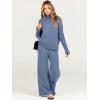imageANRABESS Womens 2 Piece Outfit Sweater Lounge Sets Long Sleeve Knit Pullover Wide Leg Pant Tracksuit Loungewear 2024 FashionDeep Blue