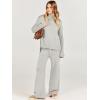imageANRABESS Womens 2 Piece Outfit Sweater Lounge Sets Long Sleeve Knit Pullover Wide Leg Pant Tracksuit Loungewear 2024 FashionGrey