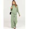 imageANRABESS Womens 2 Piece Outfit Sweater Lounge Sets Long Sleeve Knit Pullover Wide Leg Pant Tracksuit Loungewear 2024 FashionMint Green