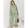 imageANRABESS Womens 2 Piece Outfit Sweater Lounge Sets Long Sleeve Knit Pullover Wide Leg Pant Tracksuit Loungewear 2024 FashionMint Green