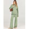 imageANRABESS Womens 2 Piece Outfit Sweater Lounge Sets Long Sleeve Knit Pullover Wide Leg Pant Tracksuit Loungewear 2024 FashionMint Green