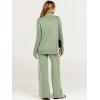 imageANRABESS Womens 2 Piece Outfit Sweater Lounge Sets Long Sleeve Knit Pullover Wide Leg Pant Tracksuit Loungewear 2024 FashionMint Green