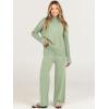 imageANRABESS Womens 2 Piece Outfit Sweater Lounge Sets Long Sleeve Knit Pullover Wide Leg Pant Tracksuit Loungewear 2024 FashionMint Green