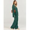 imageANRABESS Womens 2 Piece Outfit Sweater Lounge Sets Long Sleeve Knit Pullover Wide Leg Pant Tracksuit Loungewear 2024 FashionOpal Green