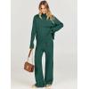 imageANRABESS Womens 2 Piece Outfit Sweater Lounge Sets Long Sleeve Knit Pullover Wide Leg Pant Tracksuit Loungewear 2024 FashionOpal Green