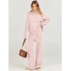 imageANRABESS Womens 2 Piece Outfit Sweater Lounge Sets Long Sleeve Knit Pullover Wide Leg Pant Tracksuit Loungewear 2024 FashionPink
