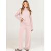 imageANRABESS Womens 2 Piece Outfit Sweater Lounge Sets Long Sleeve Knit Pullover Wide Leg Pant Tracksuit Loungewear 2024 FashionPink