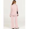 imageANRABESS Womens 2 Piece Outfit Sweater Lounge Sets Long Sleeve Knit Pullover Wide Leg Pant Tracksuit Loungewear 2024 FashionPink