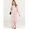 imageANRABESS Womens 2 Piece Outfit Sweater Lounge Sets Long Sleeve Knit Pullover Wide Leg Pant Tracksuit Loungewear 2024 FashionPink