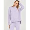 imageANRABESS Womens 2 Piece Outfit Sweater Lounge Sets Long Sleeve Knit Pullover Wide Leg Pant Tracksuit Loungewear 2024 FashionPurple