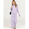 imageANRABESS Womens 2 Piece Outfit Sweater Lounge Sets Long Sleeve Knit Pullover Wide Leg Pant Tracksuit Loungewear 2024 FashionPurple
