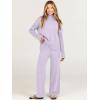 imageANRABESS Womens 2 Piece Outfit Sweater Lounge Sets Long Sleeve Knit Pullover Wide Leg Pant Tracksuit Loungewear 2024 FashionPurple