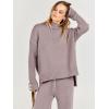 imageANRABESS Womens 2 Piece Outfit Sweater Lounge Sets Long Sleeve Knit Pullover Wide Leg Pant Tracksuit Loungewear 2024 FashionRed Khaki