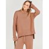 imageANRABESS Womens 2 Piece Outfit Sweater Lounge Sets Long Sleeve Knit Pullover Wide Leg Pant Tracksuit Loungewear 2024 FashionRust