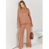 imageANRABESS Womens 2 Piece Outfit Sweater Lounge Sets Long Sleeve Knit Pullover Wide Leg Pant Tracksuit Loungewear 2024 FashionRust