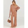 imageANRABESS Womens 2 Piece Outfit Sweater Lounge Sets Long Sleeve Knit Pullover Wide Leg Pant Tracksuit Loungewear 2024 FashionRust