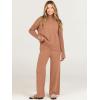 imageANRABESS Womens 2 Piece Outfit Sweater Lounge Sets Long Sleeve Knit Pullover Wide Leg Pant Tracksuit Loungewear 2024 FashionRust