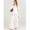 imageANRABESS Womens 2 Piece Outfit Sweater Lounge Sets Long Sleeve Knit Pullover Wide Leg Pant Tracksuit Loungewear 2024 FashionWhite