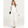 imageANRABESS Womens 2 Piece Outfit Sweater Lounge Sets Long Sleeve Knit Pullover Wide Leg Pant Tracksuit Loungewear 2024 FashionWhite