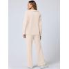 imageANRABESS Womens 2 Piece Outfits Lounge Sets Casual Long Sleeve Sweatsuits Polo Top Wide Leg Pants Fall Sweat Matching SetsApricot