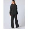 imageANRABESS Womens 2 Piece Outfits Lounge Sets Casual Long Sleeve Sweatsuits Polo Top Wide Leg Pants Fall Sweat Matching SetsBlack